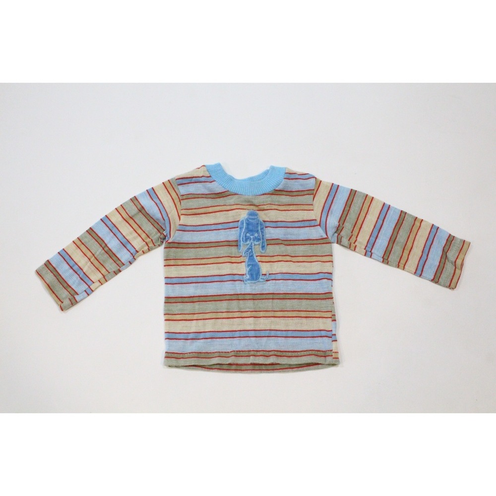 Love Spun Vintage Toddler  Knit Long Sleeve Shirt Sz 24 Months MultiColor Stripe
